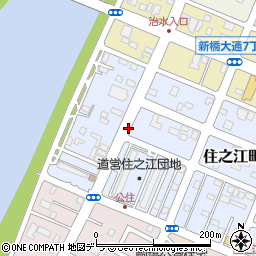 北海道釧路市住之江町周辺の地図