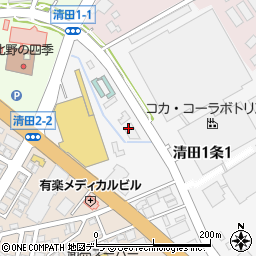きたえるーむ札幌・清田周辺の地図
