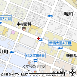 北海道釧路市新橋大通周辺の地図