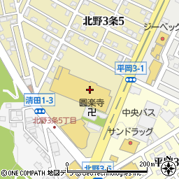 コメリパワー　北野店資材館周辺の地図