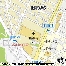 コメリパワー北野店周辺の地図