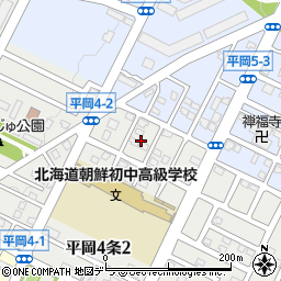 北海道札幌市清田区平岡４条2丁目13周辺の地図