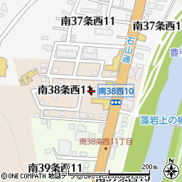 北海道札幌市南区南３８条西周辺の地図