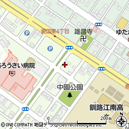 北海道釧路市中園町周辺の地図