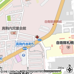 自衛隊真駒内集会所周辺の地図
