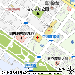 ＤＣＭ中園店周辺の地図