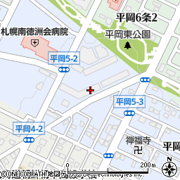 北海道札幌市清田区平岡５条2丁目1-5周辺の地図