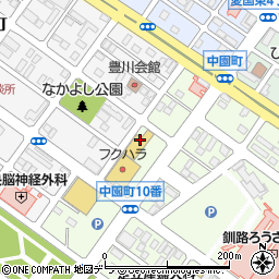 調剤薬局ツルハドラッグ中園店周辺の地図