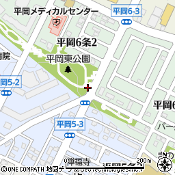 平岡東公園トイレ周辺の地図