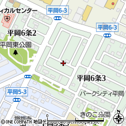 北海道札幌市清田区平岡６条周辺の地図
