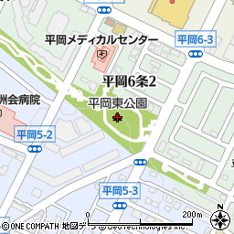 平岡東公園周辺の地図