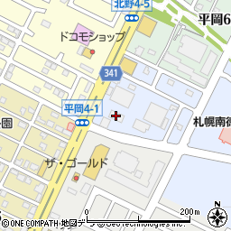 北海道電力　平岡変電所周辺の地図