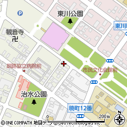 北海道釧路市治水町4-24周辺の地図