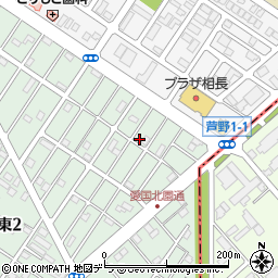 北海道釧路市愛国東2丁目44-2周辺の地図