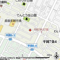 北海道札幌市清田区平岡７条周辺の地図