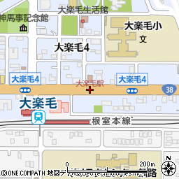大楽毛駅周辺の地図