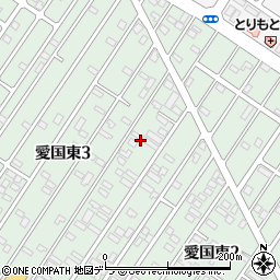 北海道釧路市愛国東3丁目10周辺の地図