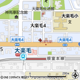 釧路新聞販売店　丹葉新聞店・大楽毛周辺の地図