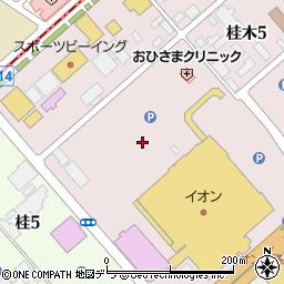イオン釧路店平面駐車場周辺の地図