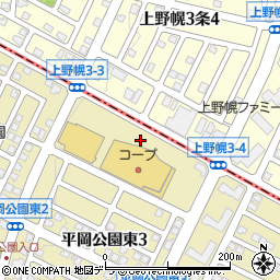 コープ平岡店駐車場周辺の地図