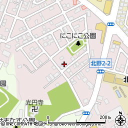 北海道札幌市清田区北野２条周辺の地図