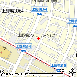 上野幌ファミールハイツ管理棟周辺の地図