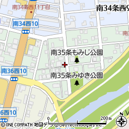 北海道札幌市南区南３５条西周辺の地図