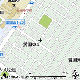 北海道釧路市愛国東4丁目21-3周辺の地図