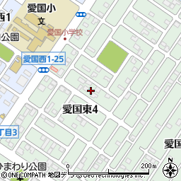 北海道釧路市愛国東4丁目21周辺の地図
