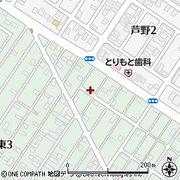 北海道釧路市愛国東3丁目21周辺の地図