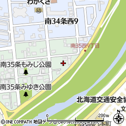 北海道札幌市南区南３５条西9丁目周辺の地図