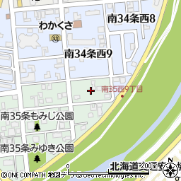 北海道札幌市南区南３５条西9丁目1周辺の地図