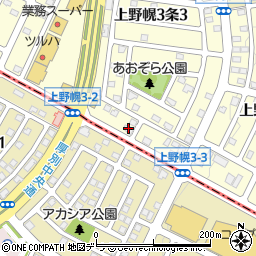 北海道新聞　大栗新聞販売所周辺の地図