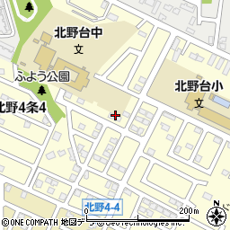 北海道札幌市清田区北野４条周辺の地図