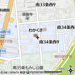 北海道札幌市南区南３４条西周辺の地図