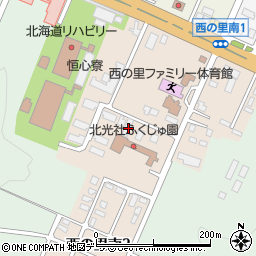 北海道北広島市西の里南周辺の地図