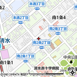 帯広信用金庫清水支店周辺の地図