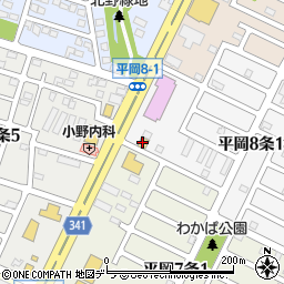 セブンイレブン札幌平岡８条店周辺の地図