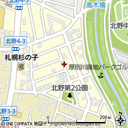 北海道札幌市清田区北野４条3丁目周辺の地図