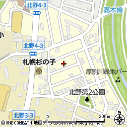 北海道札幌市清田区北野４条3丁目7周辺の地図