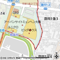 株式会社エンパイアー札幌南支店　ビッグハウス平岸店周辺の地図