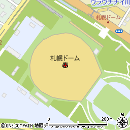 札幌ドーム（Ｈｉｒｏｂａ）周辺の地図