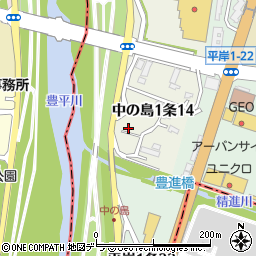 北海道札幌市豊平区中の島１条14丁目2周辺の地図