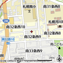 北海道札幌市南区南３２条西周辺の地図
