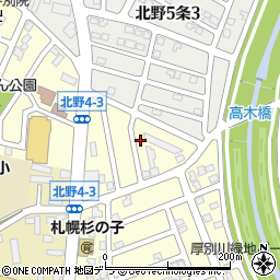 北海道札幌市清田区北野４条3丁目4-7周辺の地図