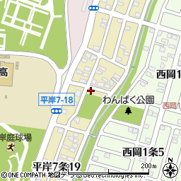北海道札幌市豊平区平岸７条18丁目周辺の地図