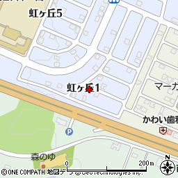 〒061-1103 北海道北広島市虹ケ丘の地図