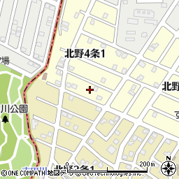 北海道札幌市清田区北野４条1丁目10周辺の地図