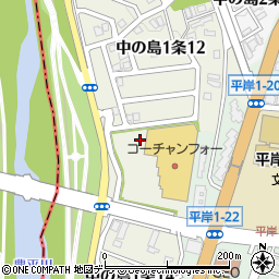 北海道札幌市豊平区中の島１条13丁目周辺の地図