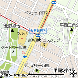 株式会社エンパイアー　札幌東支店リーヴ平岡店周辺の地図